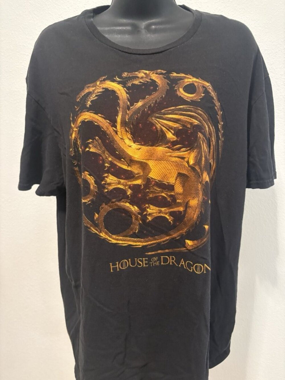 House Of The Dragon Pullover T-Shirt Men XL Graphic Print Black GOT